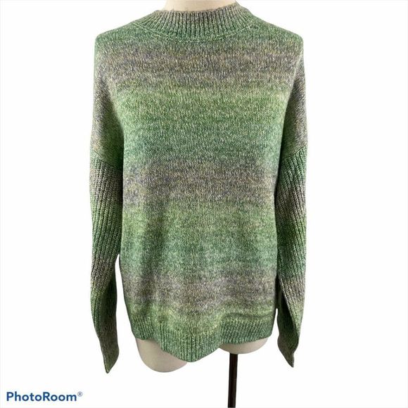 NWT ABOUND Teal Cyrus‎ Space Dye Crew Neck Sweater - Picture 1 of 8